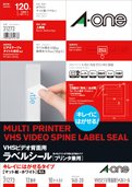 エーワン ＶHSビデオ背面用 ラベルシール キレイにはがせる 12面 10枚 31273