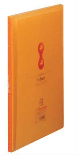 キングジム クリアーファイル サイドイン ヒクタス （透明） A4S 7187TW オレンジ