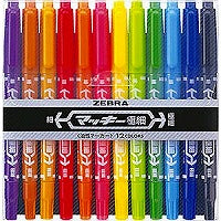ゼブラ 油性ペン マッキー 極細 12色 MCF-12C
