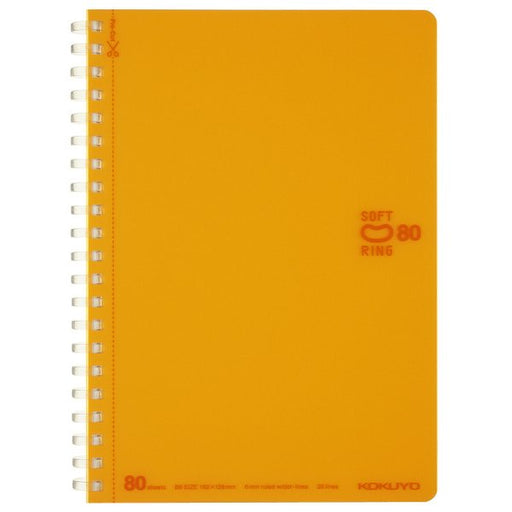 コクヨ KOKUYO ス-SV348BT-YR [ソフトリングドット B罫 80枚 B6 橙]
