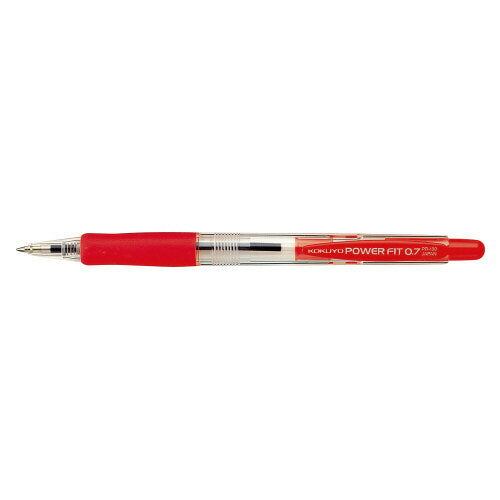 PR-100R コクヨ KOKUYO 51062507 再生樹脂ボールペン〈パワーフィット〉細字0．7mm インク赤 軸赤 PR－100R コクヨ 4901480479309（10セット）