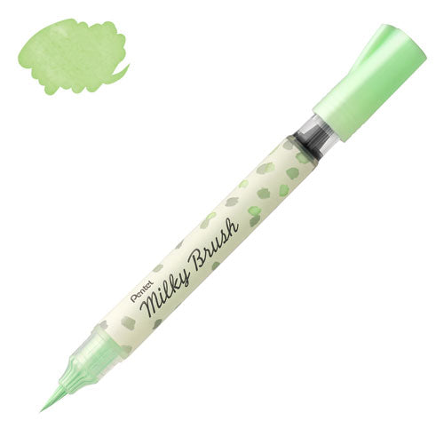 ぺんてる Pentel　ミルキーブラッシュ　パステルグリーンXGFH-PK4902506409720