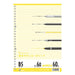 L1231-04 書きやすいルーズリーフ B5 6mm罫 カラー イエロー(60枚入) マルマン 4979093123148