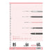 L1231-08 書きやすいルーズリーフ B5 6mm罫 カラー ピンク(60枚入) マルマン 4979093123186