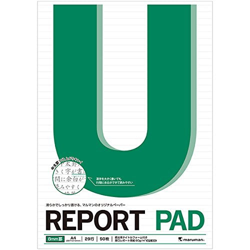 マルマン Ａ４ レポートパッド メモリイリ８ＭＭ P142A