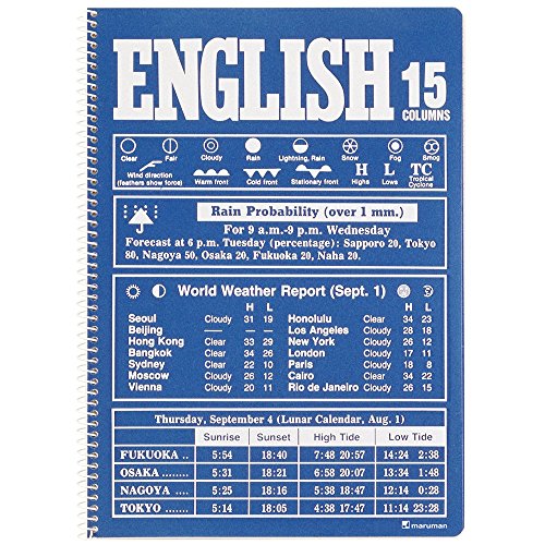 N526A-02 イングリッシュ スパイラルノート 英習字罫15段 N526A-02 マルマン 4979093526222（10セット）