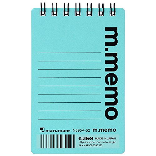 マルマン メモ エムメモ 6mm横罫 A7 ライトブルー N595A-52