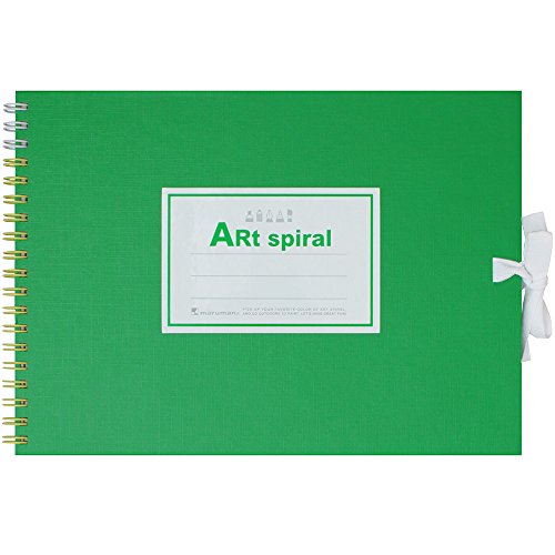 Maruman Sketchbook F1 Size - 24 Sheets Thick Drawing Paper, Blue Cover, Spiral Bound, Acid-Free - View #5