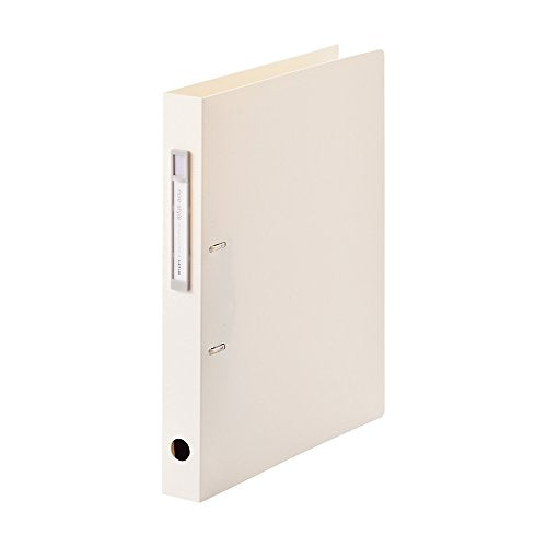 リヒトラブ D型リングファイル ツイストリング noie-style A4S 2穴 ホワイト F7684-0