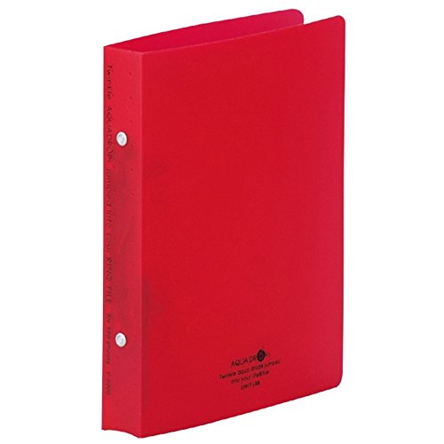 リヒトラブ アクアドロップス リングファイル A5S 2穴 赤 F5006-3