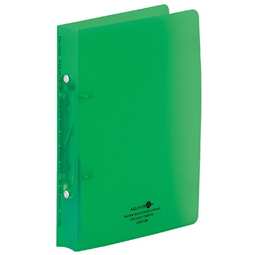 リヒトラブ アクアドロップス リングファイル A5S 2穴 黄緑 F5006-6