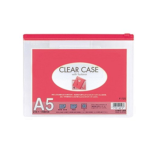 リヒトラブ クリヤーケース（ヨコ型） A5 赤 F72S