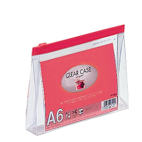 リヒトラブ クリヤーケース（ヨコ型） A6マチツキ 赤 F175