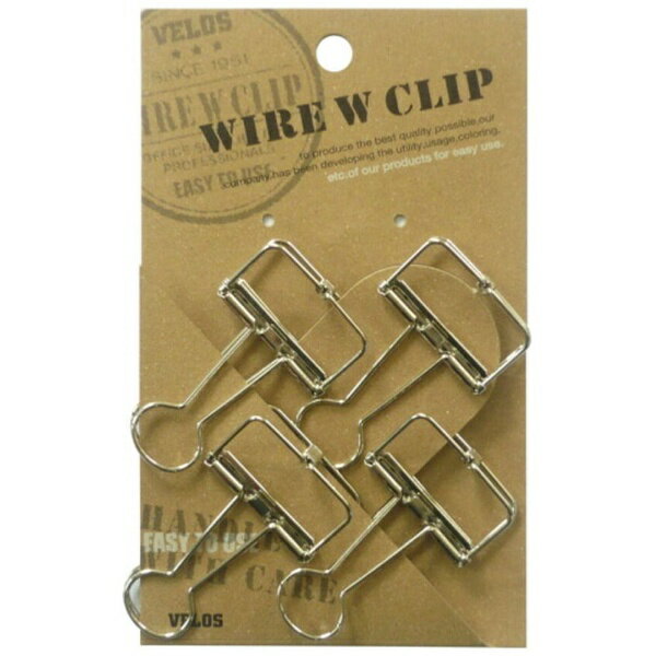 ワイヤーwクリップ 大 シルバー   wdcp-14sv ベロス 4976512000233（5セット）