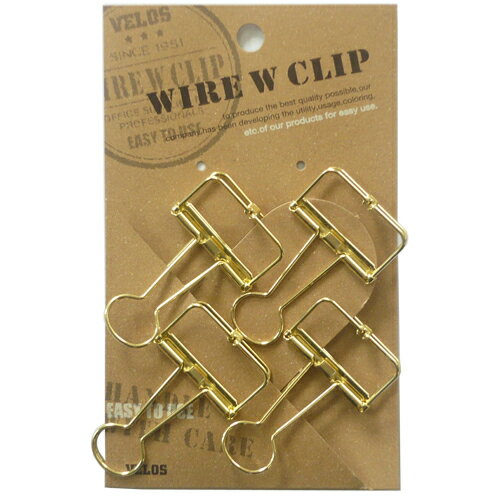 ベロス ワイヤーwクリップ 大 ゴールド wdcp- d   ベロス 4976512000271（5セット）