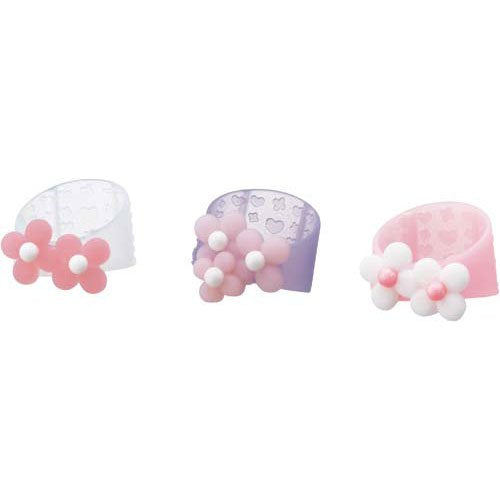 プラス 指サック メクリッコ スイート Lサイズ 3個入り フラワー ピンク系 35-908