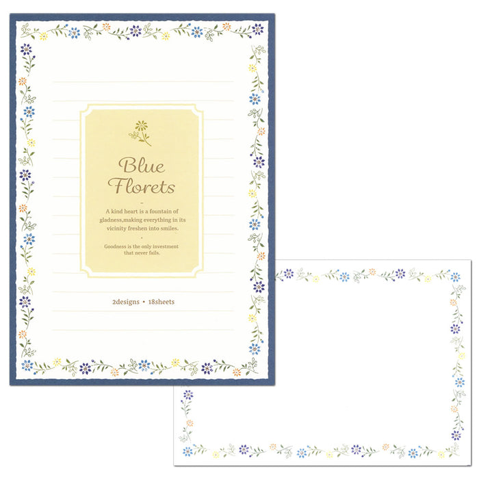 NB 便箋 ことばの贈り物 青色 エヌビー 4580404　4905260712143（5セット）