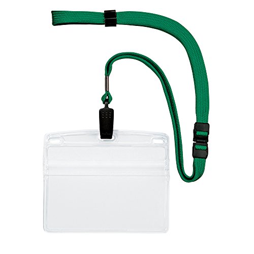 オープン 吊り下げ名札 クリップ式 ソフトヨコ（特大サイズ） 緑 NL-21P-GN