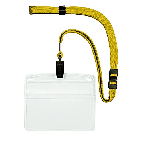 オープン 吊り下げ名札 クリップ式 ソフトヨコ（特大サイズ） 黄 NL-21P-YE