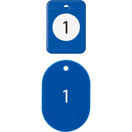 オープン工業 クロークチケット 青 1～20/BF-150-BU