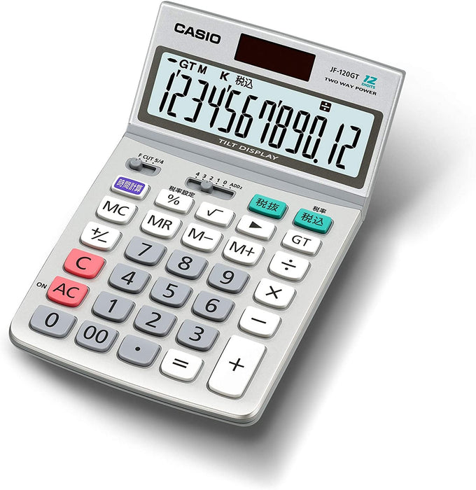 カシオ グリーン購入法適合電卓 12桁 ジャストタイプ JF-120GT-N エコマーク認定 4971850179689