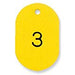 共栄プラスチック ORIONS 番号札 小 1-50 イエロー NO.9-1-Y