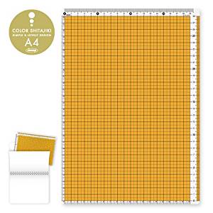 共栄プラスチック・カラー方眼下敷A4判 イエロー・CPK-A4-Y