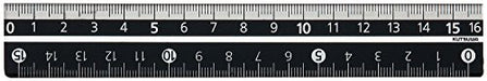 クツワ STAD カラー定規 16cm KB027BK ブラック