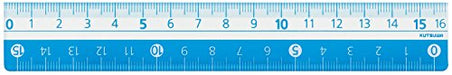 クツワ STAD カラー定規 16cm KB027LB ライトブルー