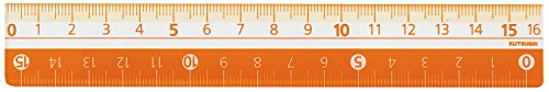 クツワ STAD カラー定規 16cm KB027OR オレンジ