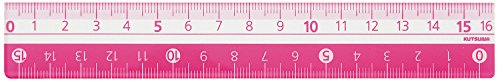 クツワ STAD カラー定規 16cm KB027PK ピンク