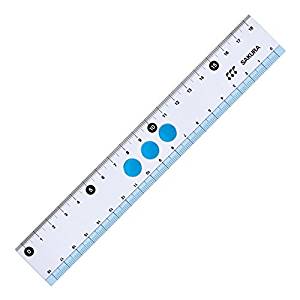 サクラクレパス 小学生文具 直線定規18cm Gジヨウギ18#36 ブルー