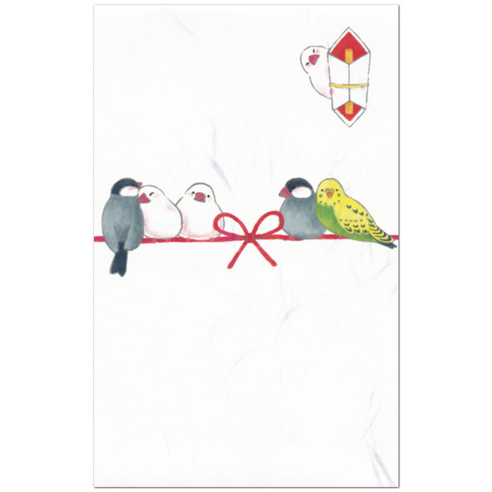 K200-62　チキュウ しこくてんれいぽち袋文鳥 5枚 チキュウグリーティングス 4963328324622（10セット）