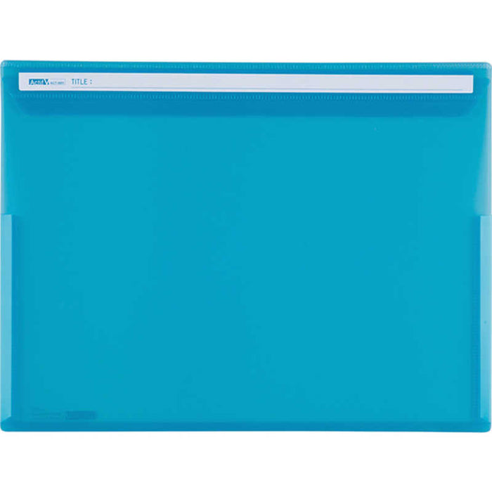 セキセイ　ActifVアクティフV　フリップファイルヨコ　A4ブルー セキセイ 4974214175372