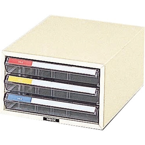 レターケース 浅3段/A4/タテ型 アイボリー LC-3P(1台) ナカバヤシ LC-3P　4902205907008