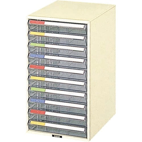 レターケース 浅10段/A4/タテ型 アイボリー LC-10P(1台) ナカバヤシ LC-10P　4902205907046