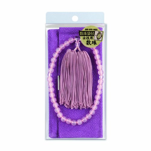 マルアイ 数珠セット 女性用 紅水晶風 ジユ-S32P マルアイ 4902850317450