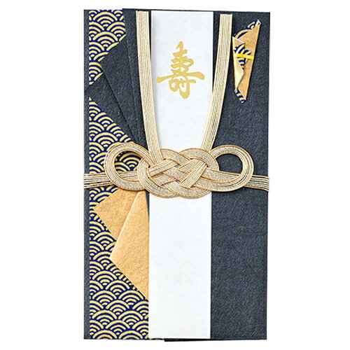 マルアイ Men's金封 吉祥 紺 キ12DB マルアイ ｷ12DB　4902850470261（5セット）