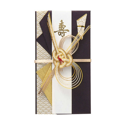 マルアイ_男性向け金封青海波茶_ｷ20S（5セット）