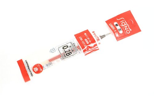 uni ゲルインクボールペン シグノ 替芯 キャップ式用 0.28 赤 PP袋入り 三菱鉛筆 4902778745670