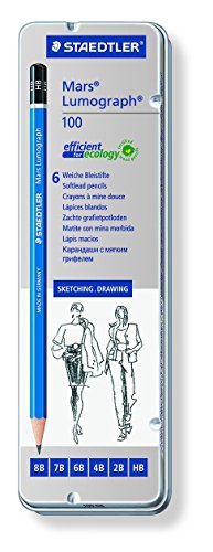 Роскошный карандаш Staedtler Lumograph для черчения, набор твердости 6, 100G6 4007817108710