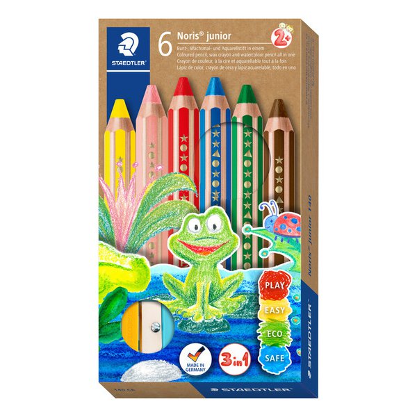 140C6 STAEDTLER 140 C6 [140 C6 Norris Junior Buntstifte Set mit 6 Farben]