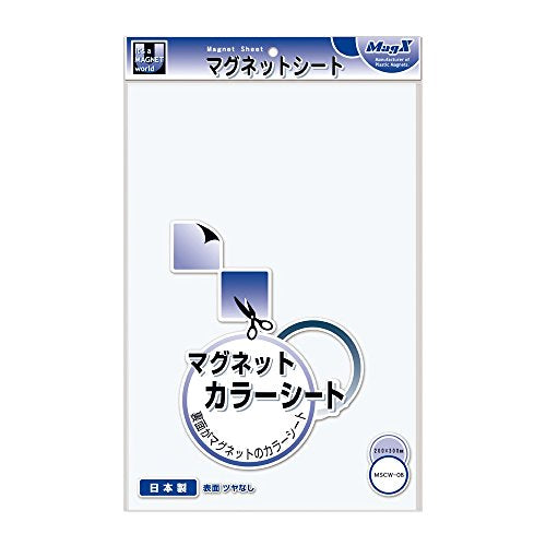 マグエックス マグネットカラーシート 200×300mm 白 マグエックス 4535627101206