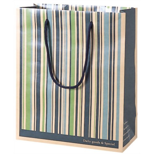T-2300-B　包むファクトリー マルチストライプBAG ブルー 包む 4512427230077（5セット）