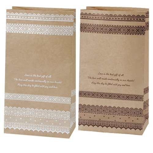 T-2482　包むファクトリー ペーパーBAGレース 2柄各5枚入 包む 4512427248294（5セット）