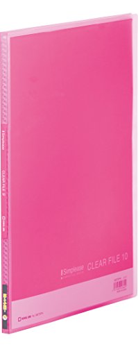 キングジム クリアーファイル シンプリーズ（透明）10P A4 186TSPH ピンク