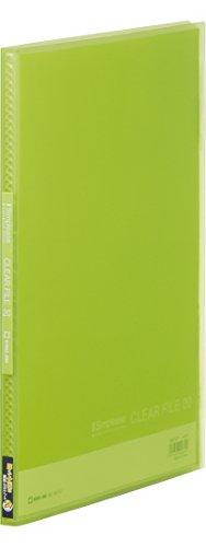 キングジム クリアーファイル シンプリーズクリアーファイル（透明）20P黄緑 A4縦型 186TSPキミ