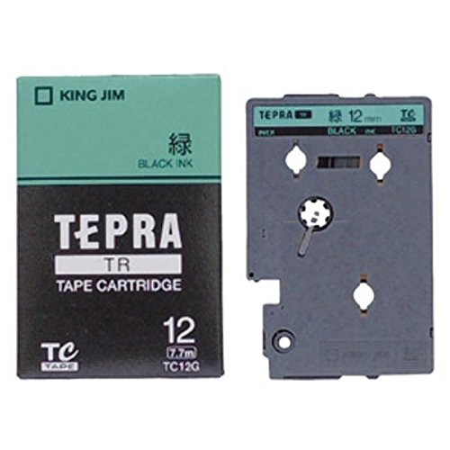 キングジム テープカートリッジ テプラTR 12mm TC12G 緑