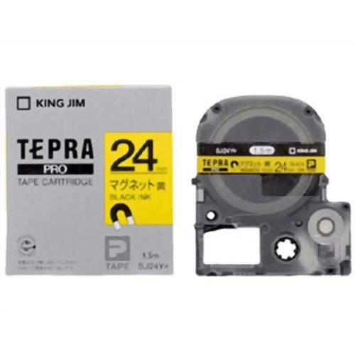 国王吉姆胶带墨盒Tepura Pro Magnet Tape 24mm SJ24Y黄色