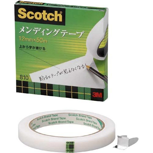 ３Ｍ Scotch スコッチ メンディングテープ 12mm 紙箱入(3M-810-1-12
